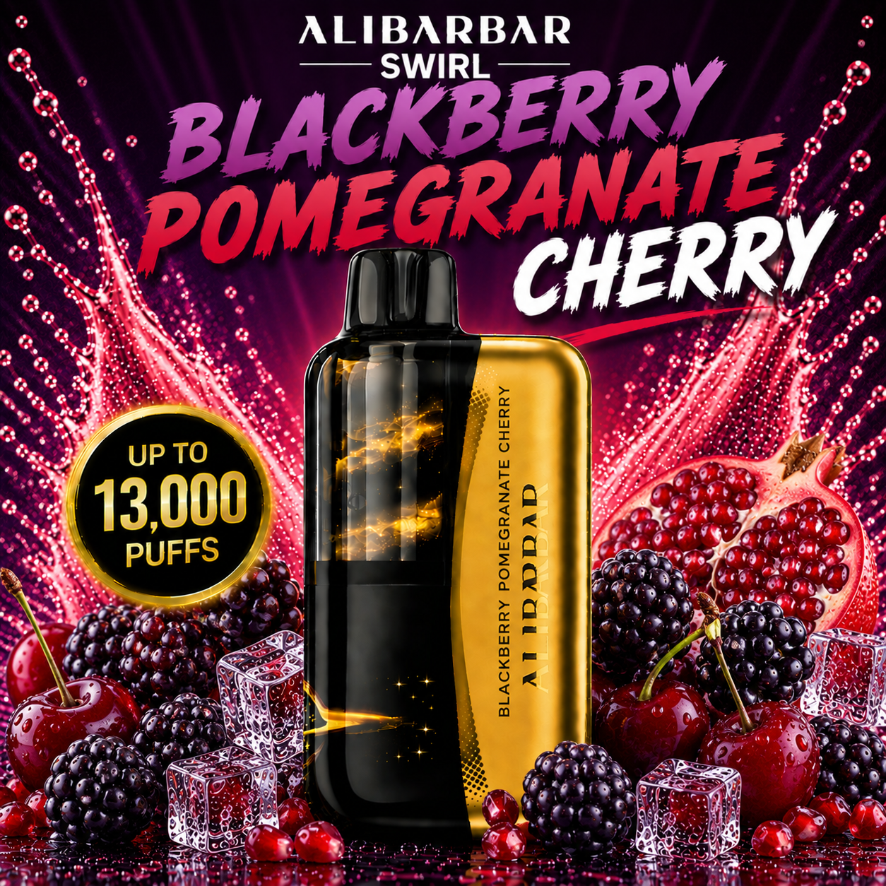 BLACKBERRY POMEGRANATE CHERRY - ALIBARBAR SWIRL 13,000