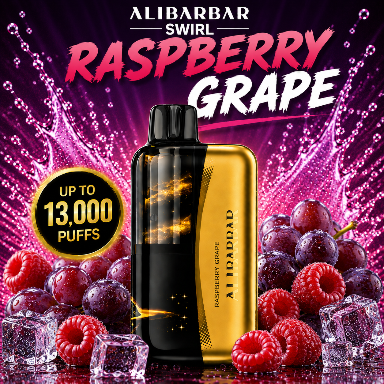 RASPBERRY GRAPE - ALIBARBAR SWIRL 13,000